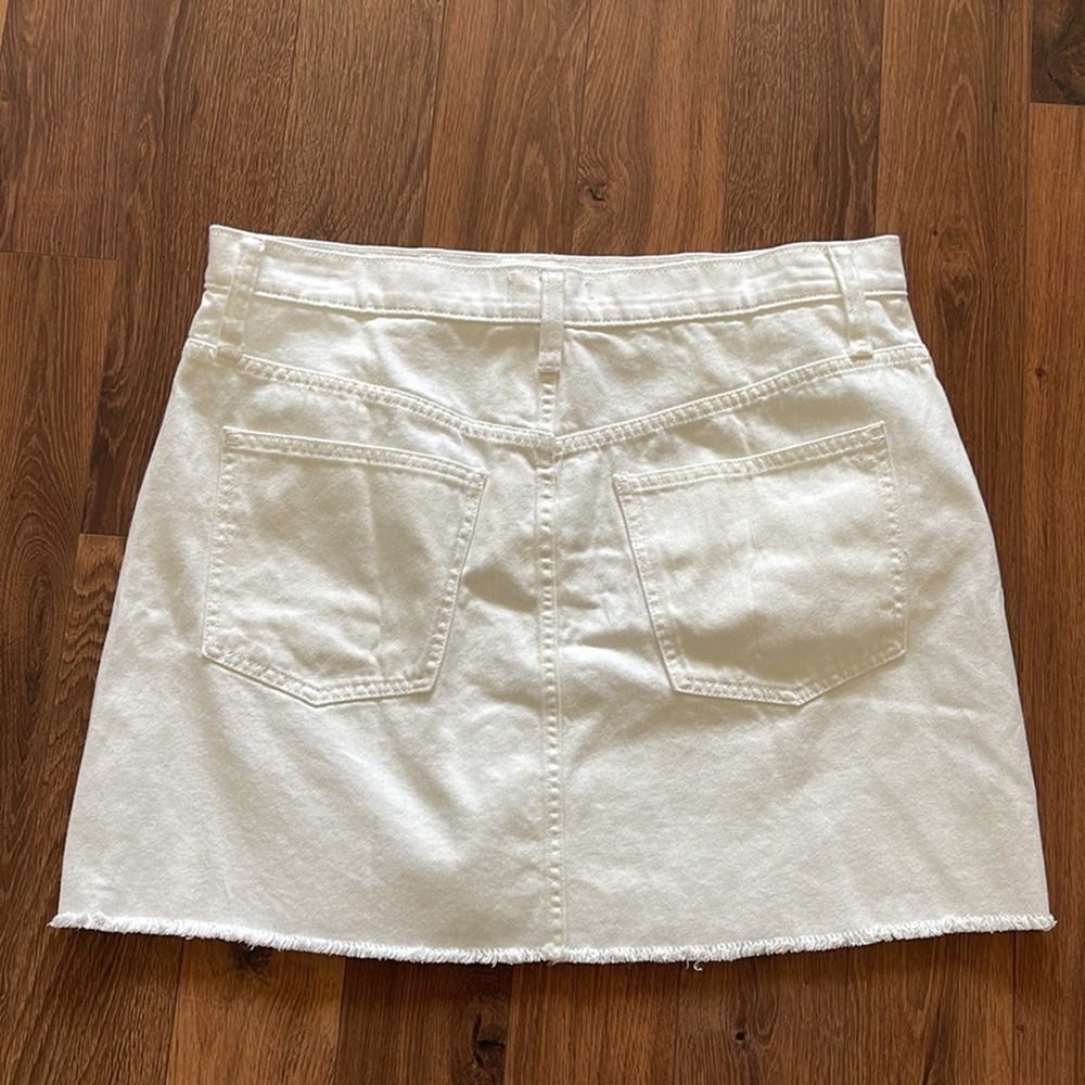 🆕Madewell Rigid Denim A-Line Mini Skirt White SHIPS SAME DAY📦‼️ - Picture 8 of 9